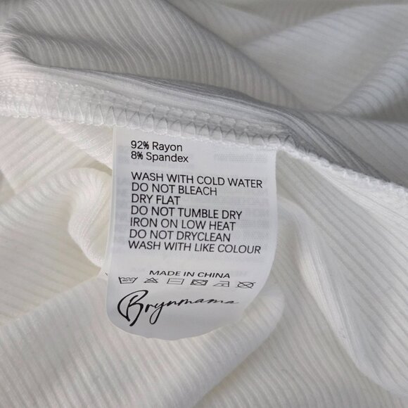 NWT | White Ribbed Knit Sleeveless Fitted Maxi Dress Bodycon | XLarge - Picture 2 of 4